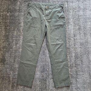 Brooks Brothers Red Fleece Chinos 38x31 Green Cotton Linen Stretch Pantd